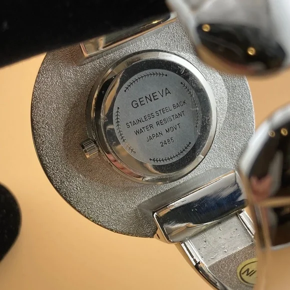 GENEVA Cuff Watches 2 - 1 Gold & 1 Silver - Picture 6 of 8